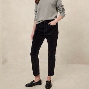 Banana Republic Factory Black Hi Rise Slim Corduroy Pants